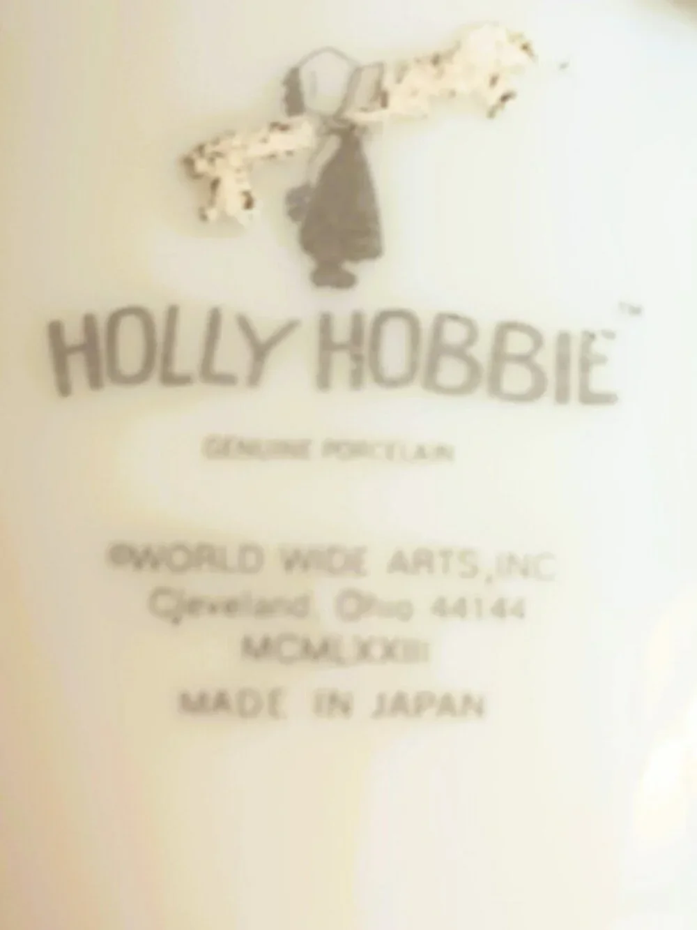 Vtg Porcelain Holly Hobbie Trinket Box Oval 